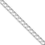 Sterling Silver Rhodium-plated 6.25mm D/C Square Curb Chain