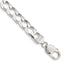 Sterling Silver Diamond-Cut Curb Chain Bracelet 7.2mm
