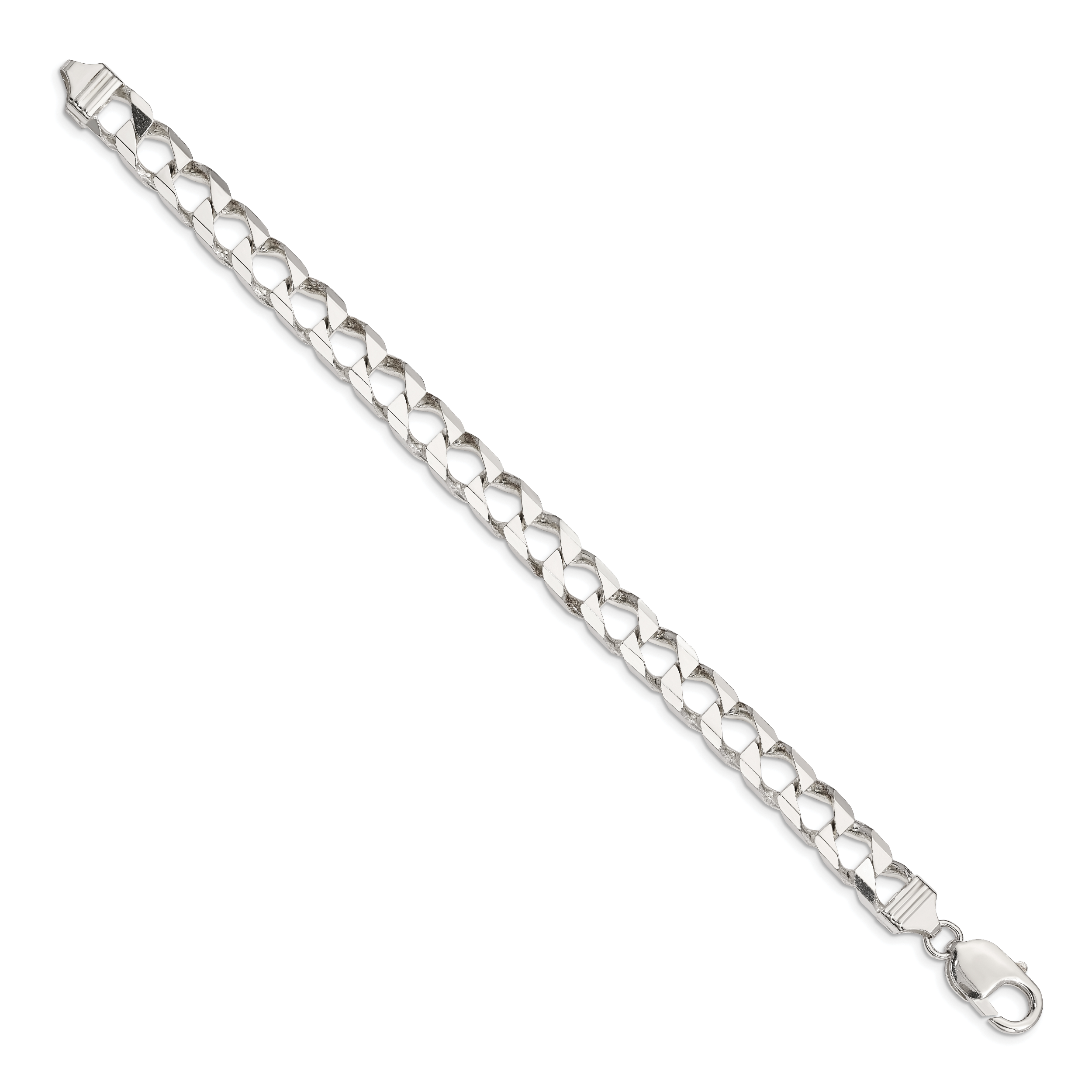 Sterling Silver 8.6mm D/C Square Curb Chain Secondary image