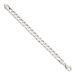 Sterling Silver 8.6mm D/C Square Curb Chain