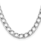 Sterling Silver 10.3mm Diamond-Cut Square Curb Chain
