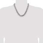 Sterling Silver 10.3mm D/C Square Curb Chain