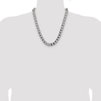 Sterling Silver Diamond-Cut Curb Chain Necklace 10.3mm
