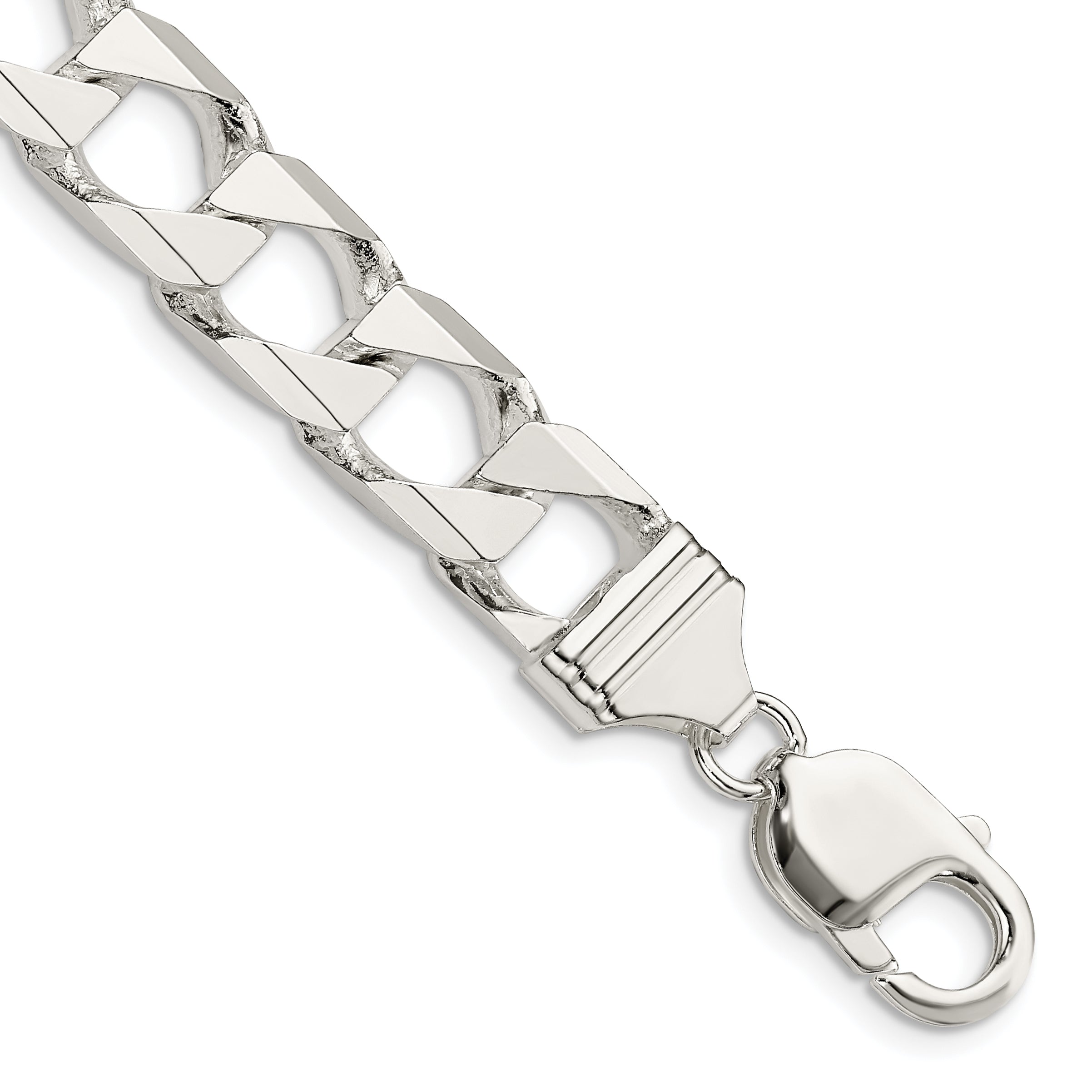 Sterling Silver 10.3mm D/C Square Curb Chain Main image