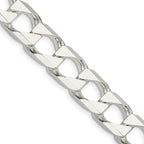 Sterling Silver Diamond-Cut Curb Chain Necklace 10.3mm