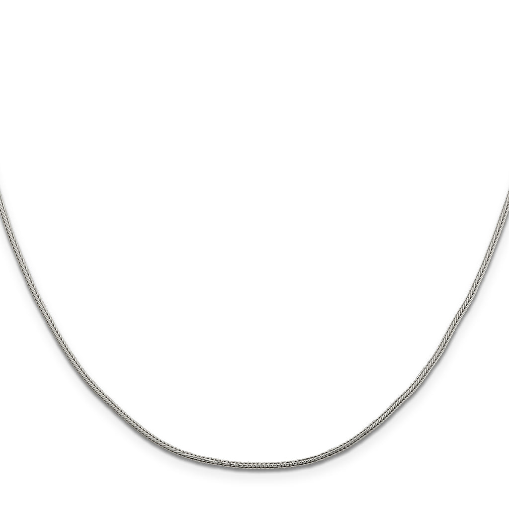 Sterling Silver 1.25mm Diamond-Cut Round Franco Chain