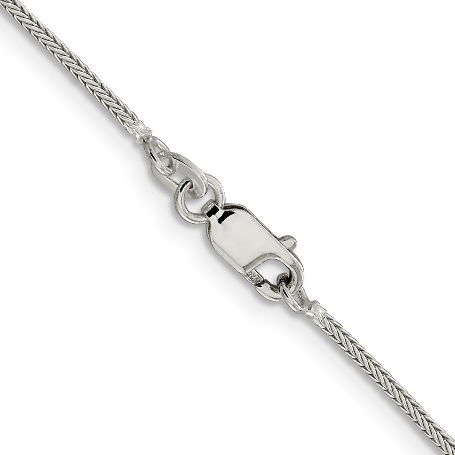 Sterling Silver 1.25mm Diamond-Cut Round Franco Chain