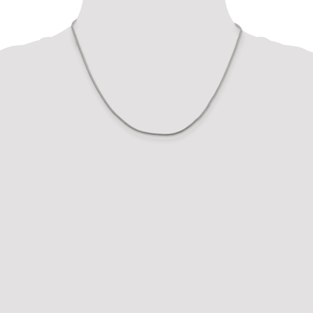Sterling Silver 1.25mm Diamond-Cut Round Franco Chain