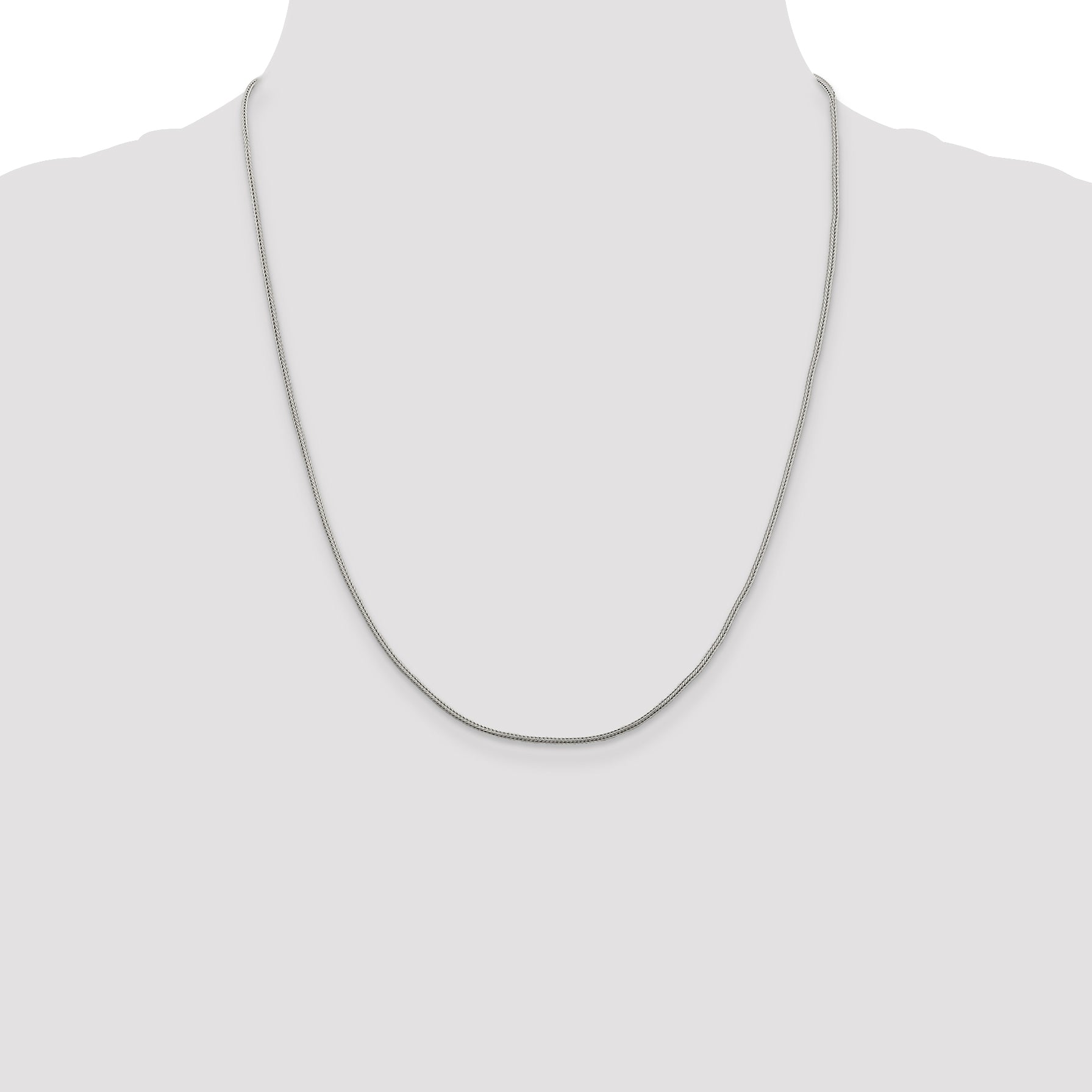 Sterling Silver 1.25mm Diamond-Cut Round Franco Chain