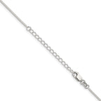 Sterling Silver 1.25mm Diamond-Cut Round Franco Chain With Extension ext.