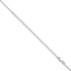 Sterling Silver 1.25mm Diamond-Cut Round Franco Chain With Extension ext.