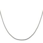 Sterling Silver Rhodium-plated 1.25mm Diamond-Cut Round Franco Chain With Extension