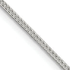 Sterling Silver 1.25mm Diamond-Cut Round Franco Chain With Extension ext.