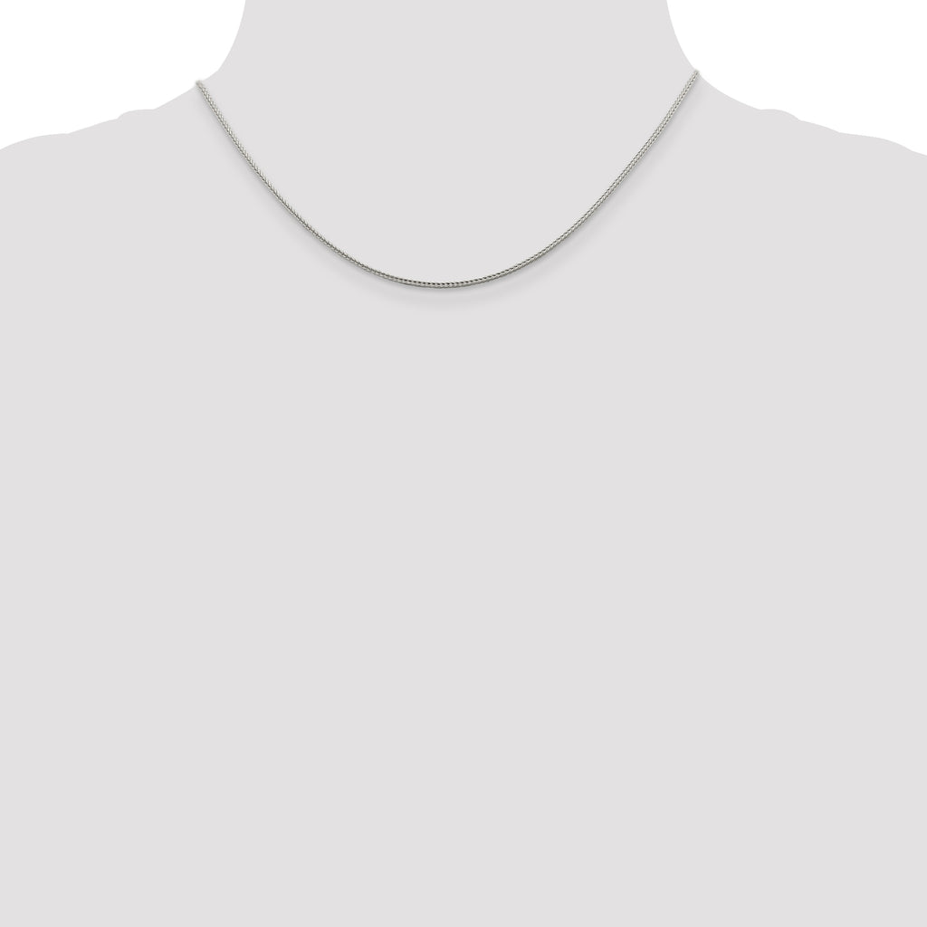 Sterling Silver 1.45mm Diamond-Cut Round Franco Chain