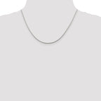 Sterling Silver 1.45mm Diamond-Cut Round Franco Chain With Extension ext.