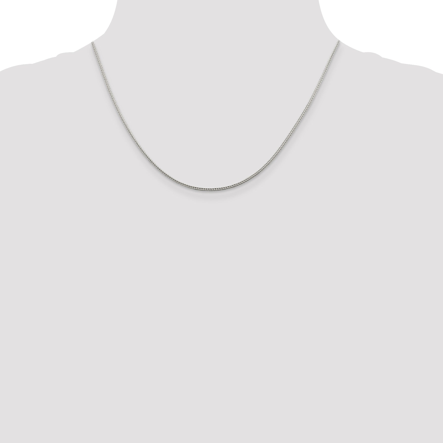 Sterling Silver 1.45mm Diamond-Cut Round Franco Chain With Extension ext.