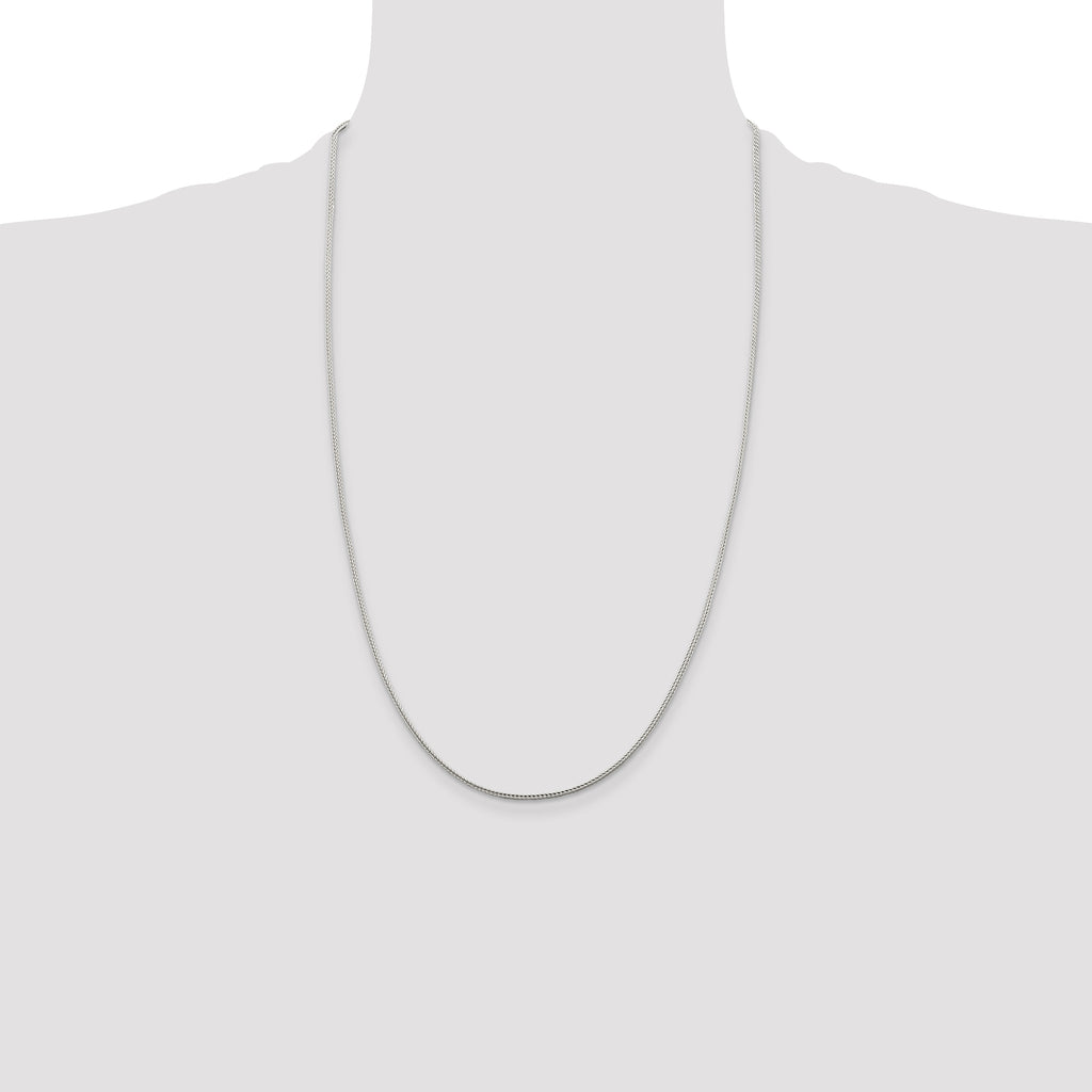 Sterling Silver 1.45mm Diamond-Cut Round Franco Chain