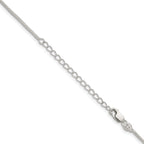 Sterling Silver 1.45mm Diamond-Cut Round Franco Chain With Extension ext.