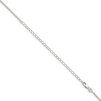 Sterling Silver 1.45mm Diamond-Cut Round Franco Chain With Extension ext.