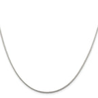 Sterling Silver Rhodium-plated 1.45mm Diamond-Cut Round Franco Chain