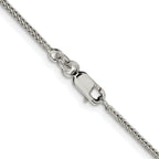 Sterling Silver Rhodium-plated 1.45mm Diamond-Cut Round Franco Chain With Extension