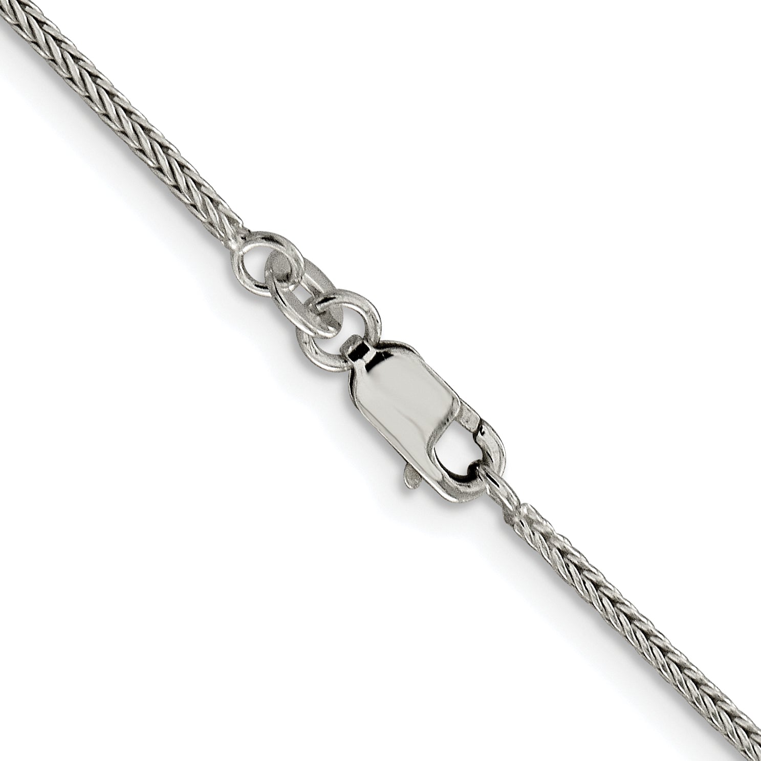 Sterling Silver Rhodium-plated 1.45mm Diamond-Cut Round Franco Chain With Extension