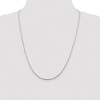 Sterling Silver Rhodium-plated 1.45mm Diamond-Cut Round Franco Chain