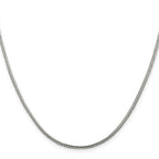 Sterling Silver 2mm Diamond-cut Round Franco Chain