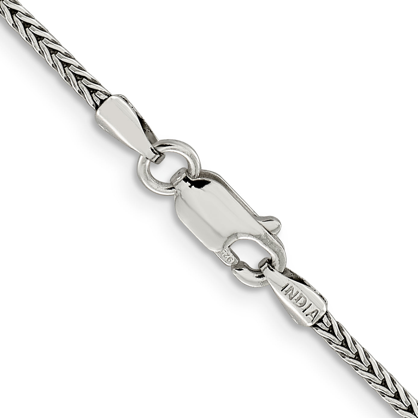 Sterling Silver 2mm Diamond-Cut Round Franco Chain Secondary image