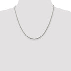 Sterling Silver 2mm Diamond-Cut Round Franco Chain
