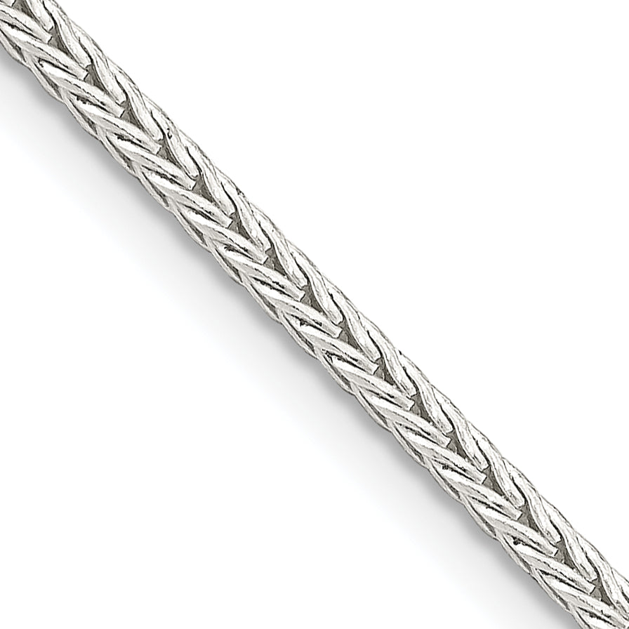 Sterling Silver 2mm Diamond-Cut Round Franco Chain