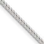 Sterling Silver 2mm Diamond-Cut Round Franco Chain
