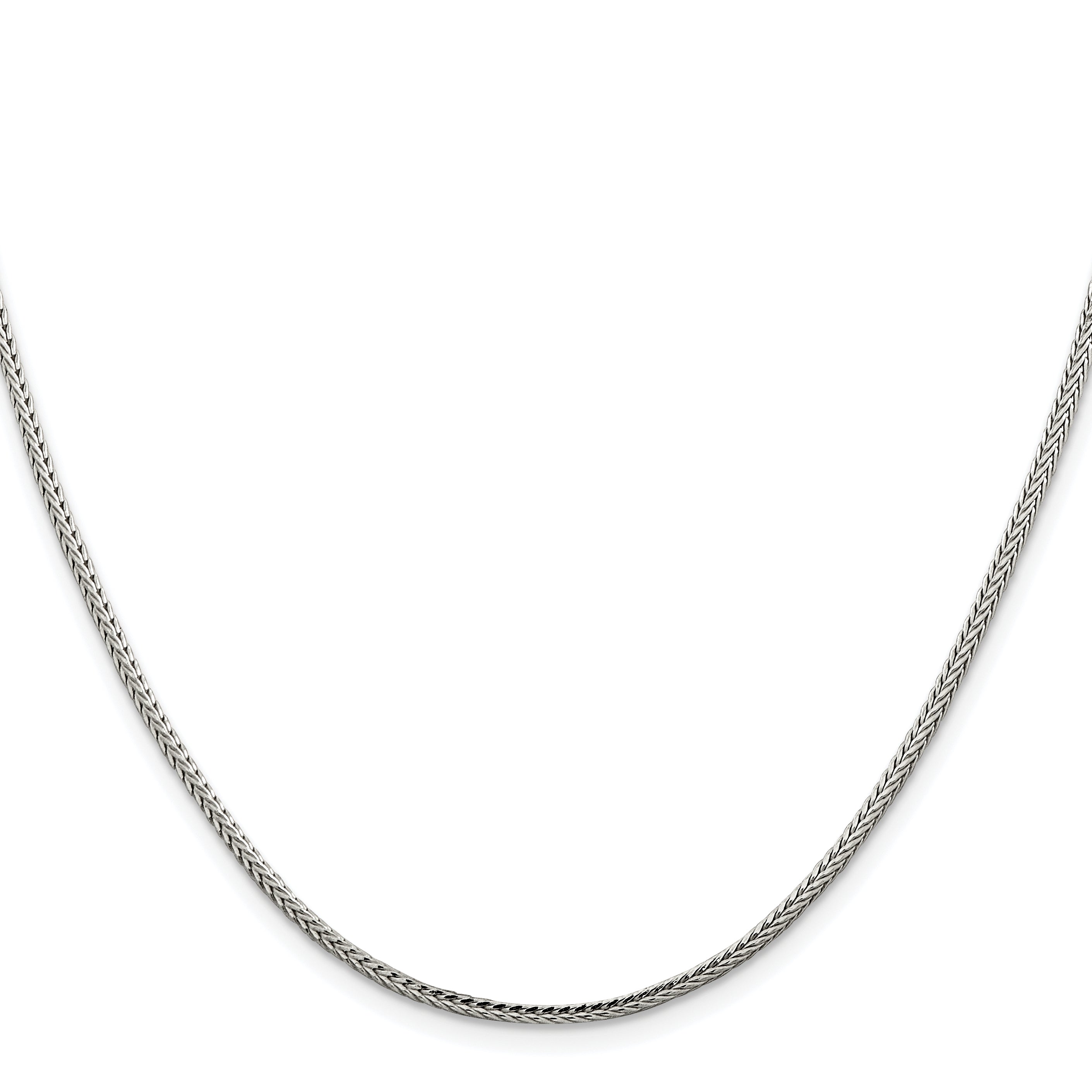 Sterling Silver Rhodium-plated 2mm Diamond-Cut Round Franco Chain Secondary image