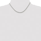 Sterling Silver Rhodium-Plated Diamond-Cut Franco Chain Necklace 2mm