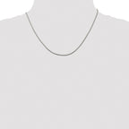 Sterling Silver Rhodium-plated 2mm Diamond-cut Round Franco Chain