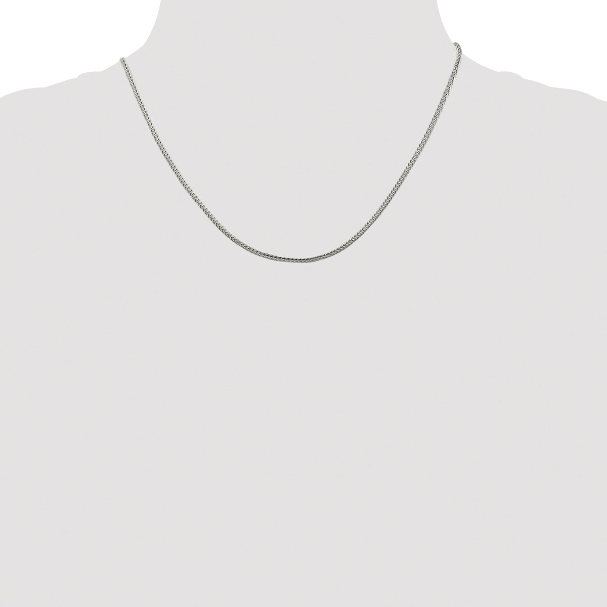 Sterling Silver Rhodium-plated 2mm Diamond-cut Round Franco Chain