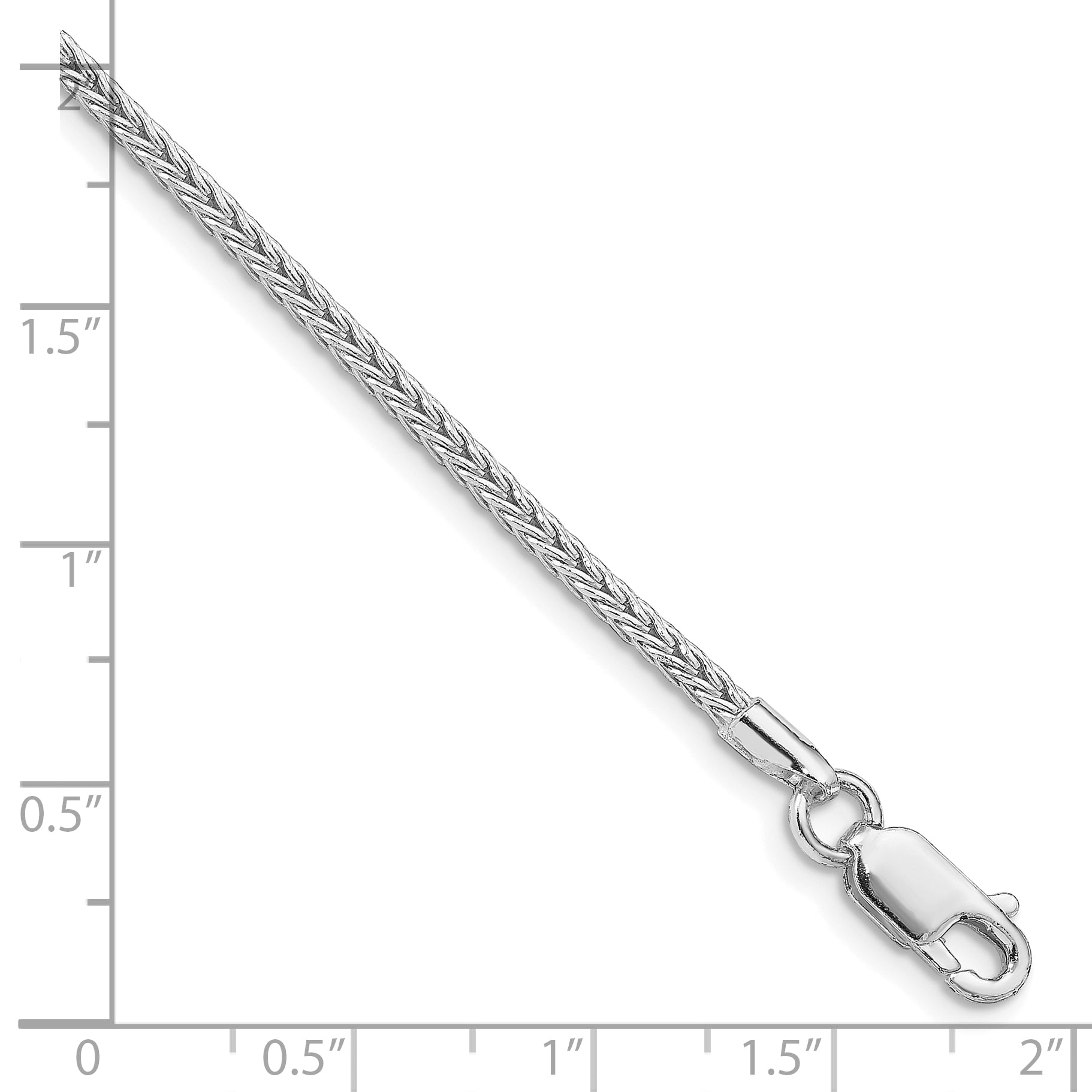 Sterling Silver Rhodium-plated 2mm Diamond-cut Round Franco Chain Secondary image