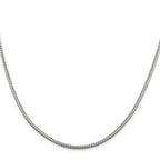 Sterling Silver 2.5mm Diamond-Cut Round Franco Chain