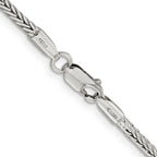 Sterling Silver 2.5mm Diamond-Cut Round Franco Chain