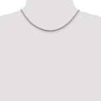 Sterling Silver 2.5mm Diamond-Cut Round Franco Chain