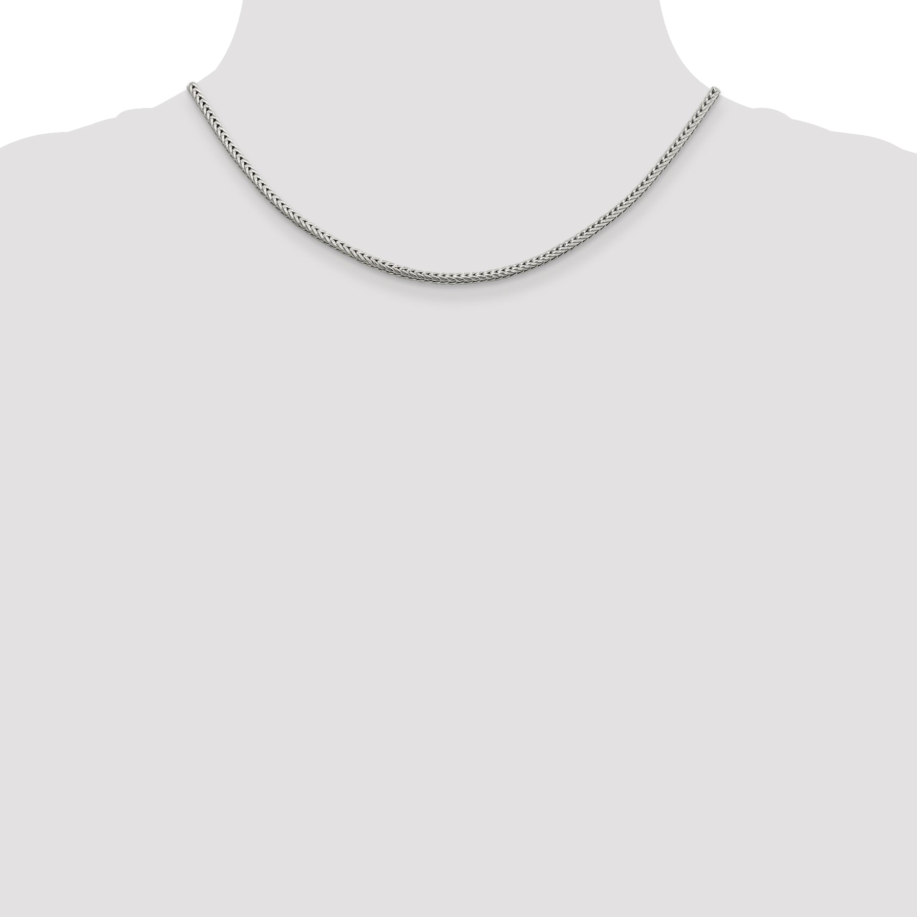 Sterling Silver 2.5mm Diamond-Cut Round Franco Chain