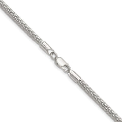 Sterling Silver 3.4mm Diamond-cut Round Franco Chain