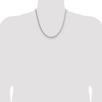 Sterling Silver 3.4mm Diamond-cut Round Franco Chain