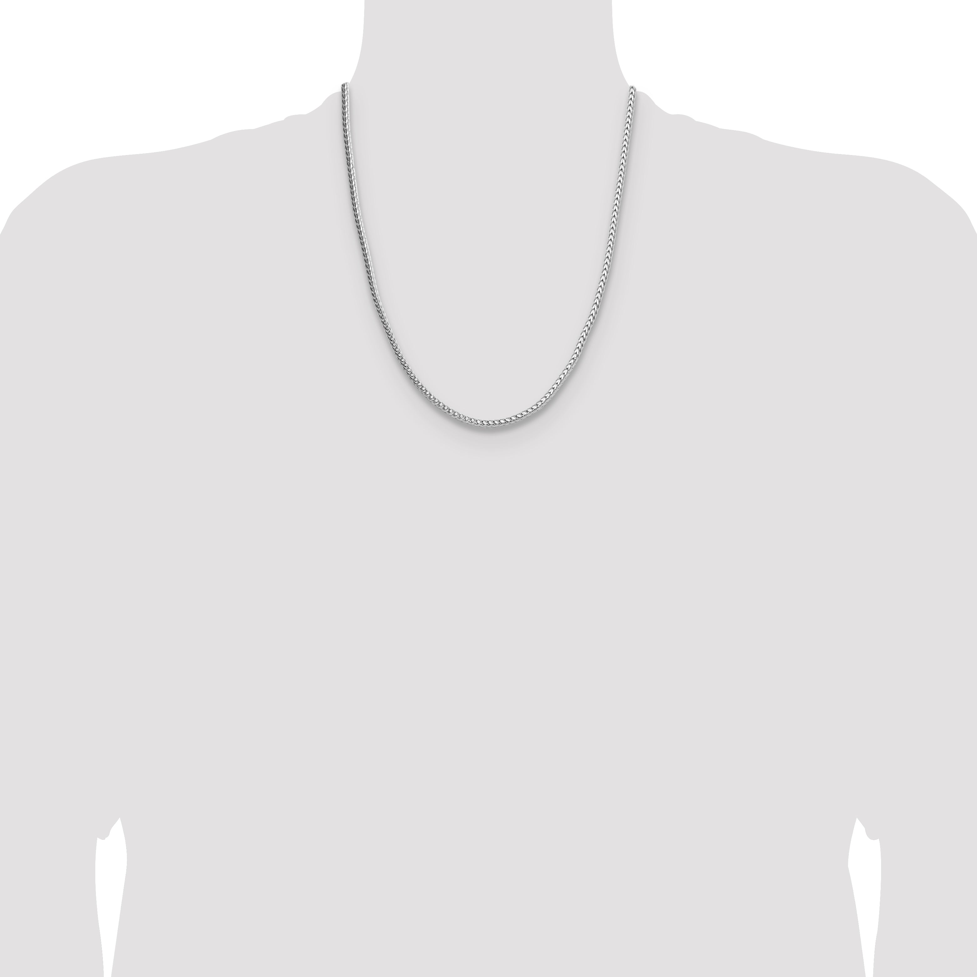 Sterling Silver 3.4mm Diamond-cut Round Franco Chain