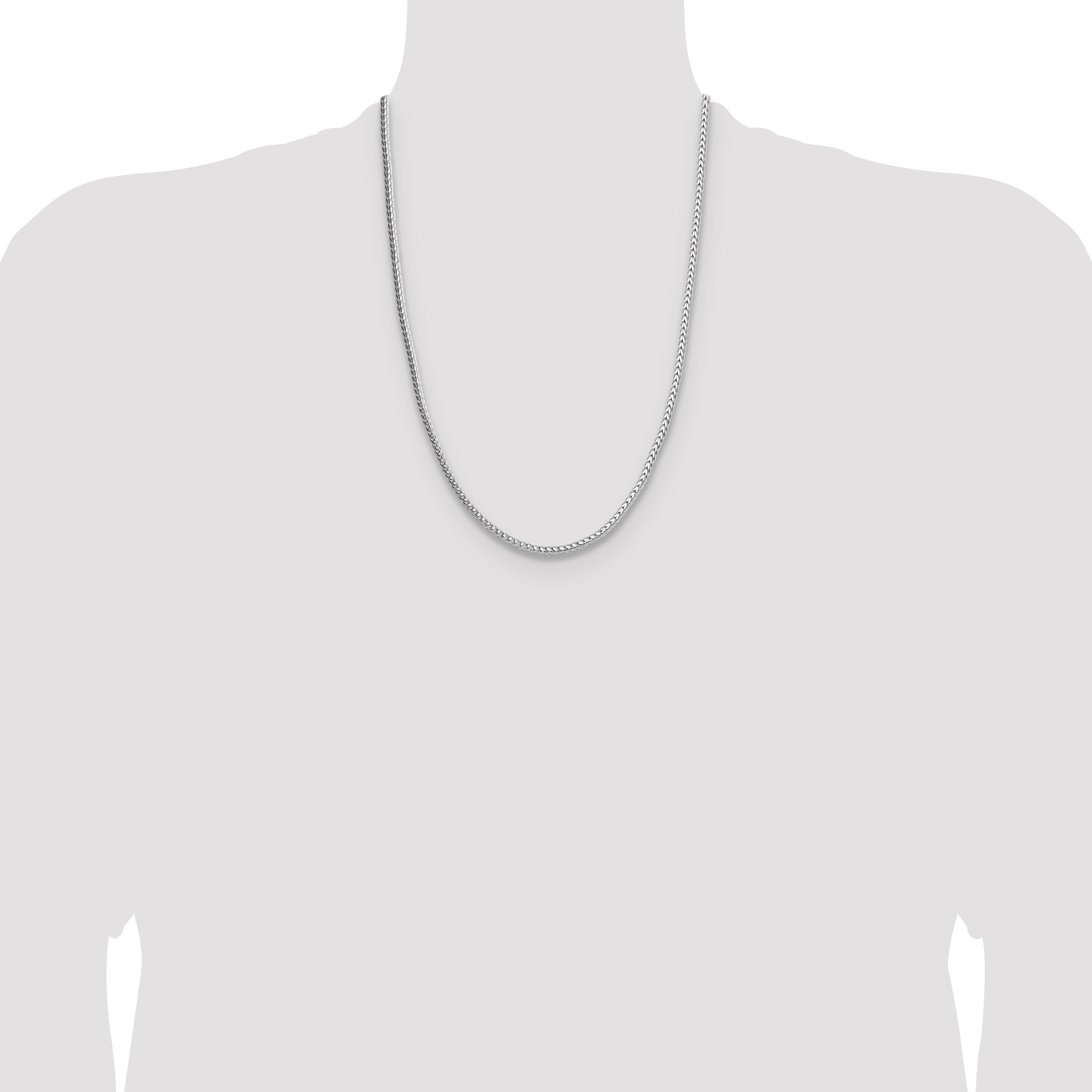 Sterling Silver 3.4mm Diamond-cut Round Franco Chain