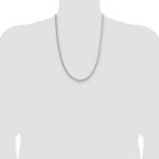 Sterling Silver 3.4mm Diamond-cut Round Franco Chain
