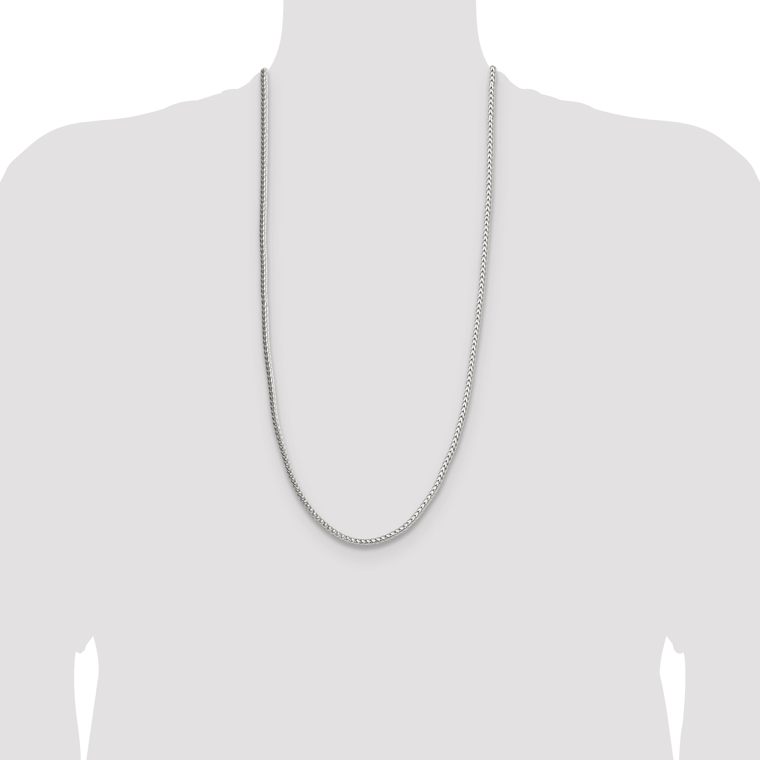 Sterling Silver 3.4mm Diamond-cut Round Franco Chain