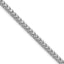 Sterling Silver Rhodium-Plated Diamond-Cut Franco Chain Necklace 3.4mm