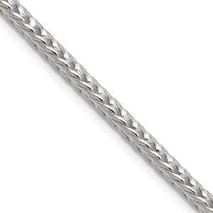 Sterling Silver 3.4mm Diamond-cut Round Franco Chain