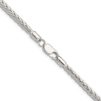 Sterling Silver 3.8mm Diamond-cut Round Franco Chain